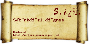 Sárközi Ágnes névjegykártya